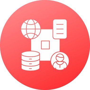 İş ve finans simgesinin vektör illüstrasyonu