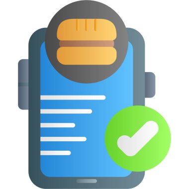 yemek siparişi simgesi düz biçimli