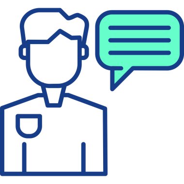 Avatar sohbet simgesi, vektör illüstrasyonu