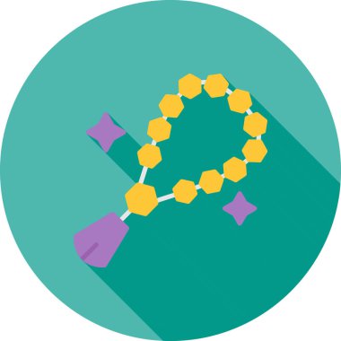 Zincirli bir altın yüzüğün vektör simgesi