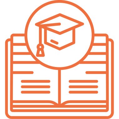 mezuniyet şapkası modern simgesi, vektör illüstrasyonu