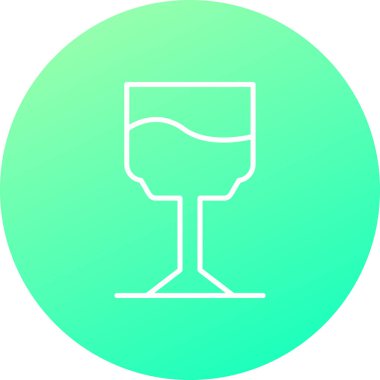 şarap camı vektör simgesi işareti