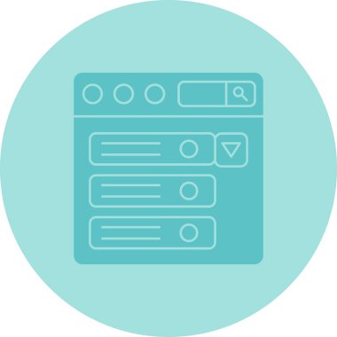 Tarayıcı. Web simgesi basit illüstrasyon