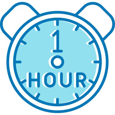 Metin zaman ikonlu saat. Düz dizayn. vektör illüstrasyonu.