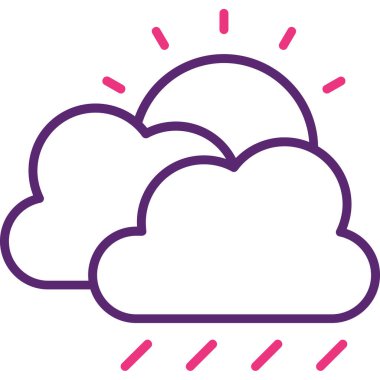 Bulut simgesi vektör illüstrasyonu