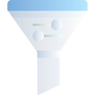 huni vektör simgesi. beyaz arkaplan hunisinde izole edilmiş çizgi film vektör çizimi.