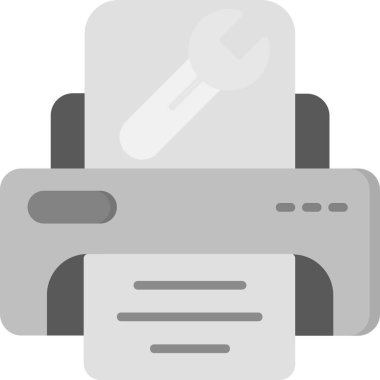 Yazıcı simgesi vektör illüstrasyonu