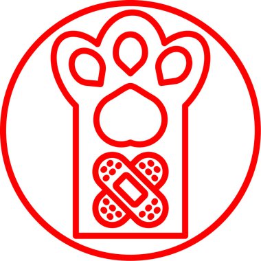 Beyaz arkaplanı olan kırmızı bir dairenin vektör çizimi