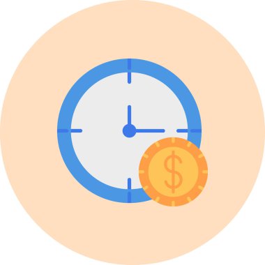 Saat simgesi vektör illüstrasyonu