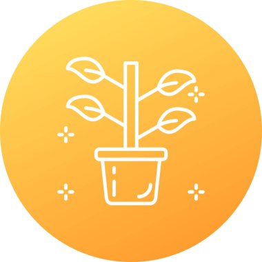 Bitki. Web simgesi basit illüstrasyon