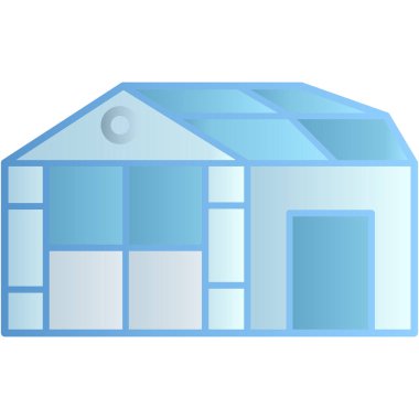 Depo ikonu. Web izole edilmiş için depo simgesinin izometrik illüstrasyonu