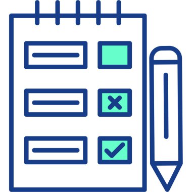 Kontrol listesi. Web simgesi basit illüstrasyon
