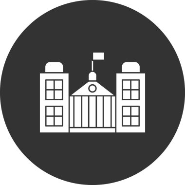 okul simgesi, illüstrasyon, vektör