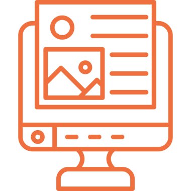 video. Web simgesi basit illüstrasyon