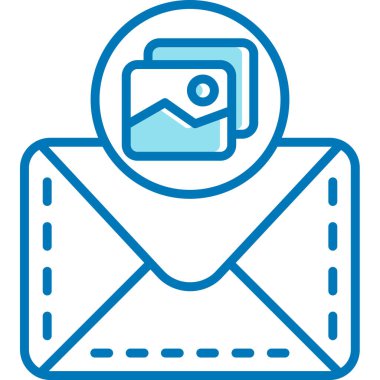 E-posta. Web simgesi basit illüstrasyon