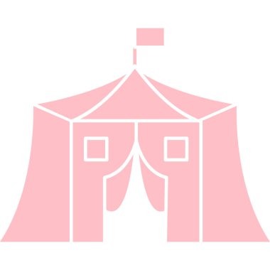 çadır simgesi vektör illüstrasyonu