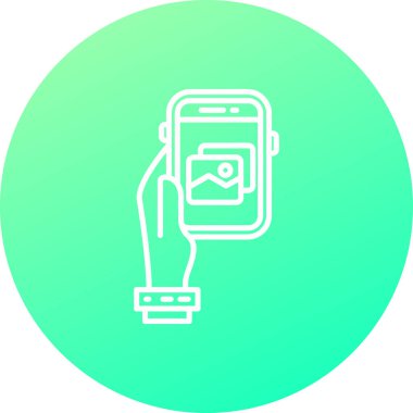 Akıllı telefon simgesinin vektör illüstrasyonu