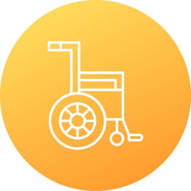 Tekerlekli. Web simgesi vektör illüstrasyonu