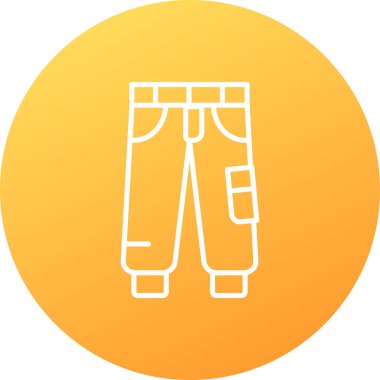 Pantolon. Web simgesi basit illüstrasyon