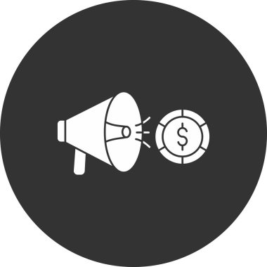 Moda biçimi izole edilmiş arkaplanda megafon simgesi