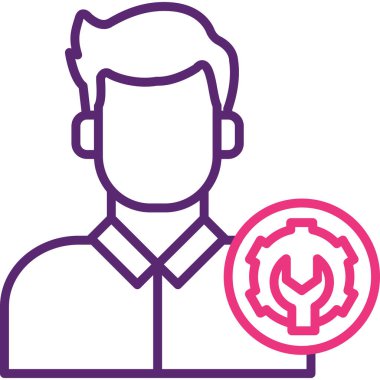 Çelenkli bir adamın vektör çizimi