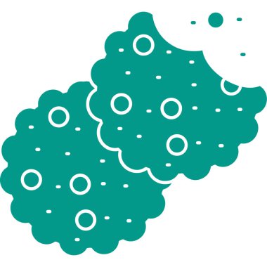 yeşil bakteri simgesi. Web için yeşil vektör simgelerinin düz çizimi