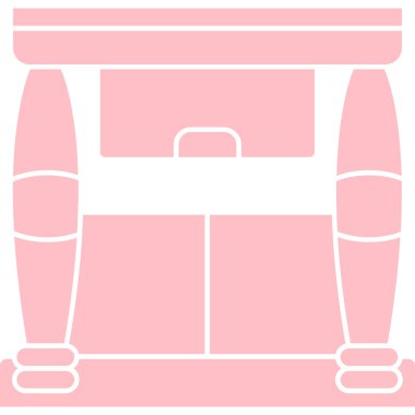 Pembe arkaplanın vektör çizimi