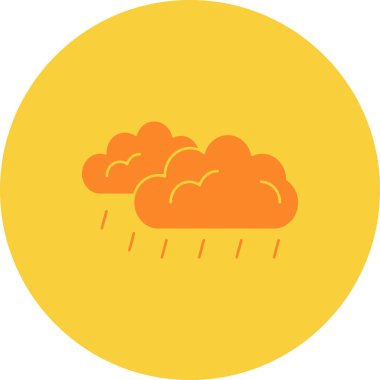 beyaz arkaplanda yağmur vektörü illüstrasyonu