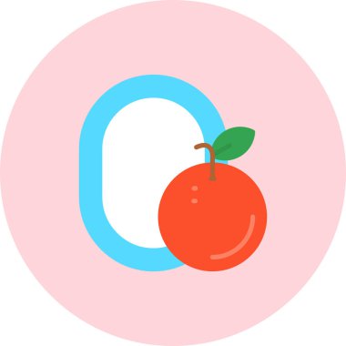 Kırmızı kirazın vektör çizimi