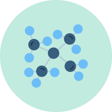 molekül vektörü düz simgesi