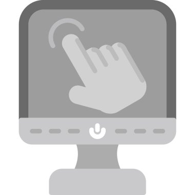 Bir dizüstü bilgisayar simgesi ile el tıklayın.