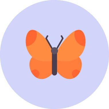 Kelebek. Web simgesi basit illüstrasyon