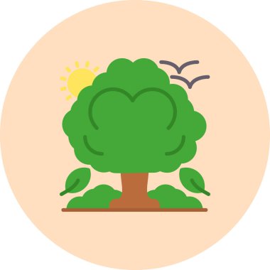 ağaç simgesi vektör illüstrasyonu