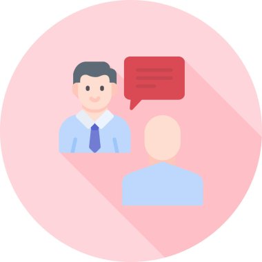 İş ikonu. Düz çizim. insanlar ağ için vektör simgesi