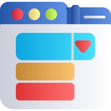 Kalp ikonu vektör illüstrasyonu