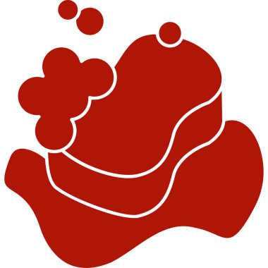 Bir karikatür noel balosunun kırmızı vektör çizimi