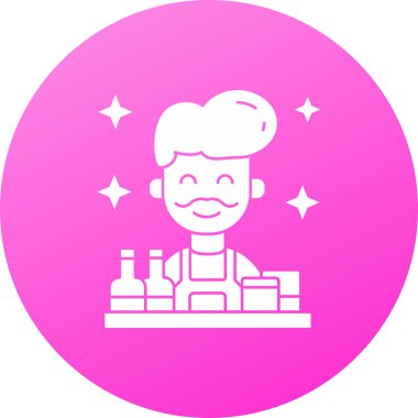 Şef simge vektör illüstrasyonu