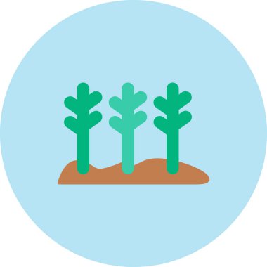 Bitki. Web simgesi basit illüstrasyon