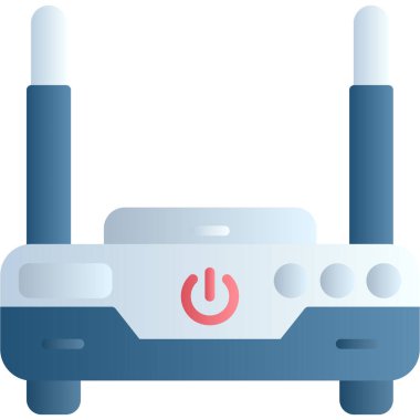 Kablosuz yönlendirici simgesi. Web için kablosuz yönlendirici vektör simgelerinin basit çizimi