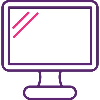 Bilgisayar. Web simgesi basit illüstrasyon