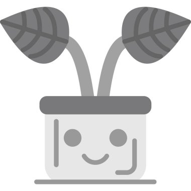 Bir bitki simgesinin vektör illüstrasyonu