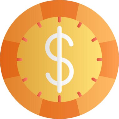 Dolar işareti vektör simgesi