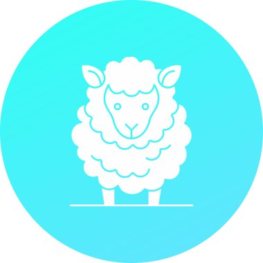 Koyun ikonu vektör illüstrasyonu