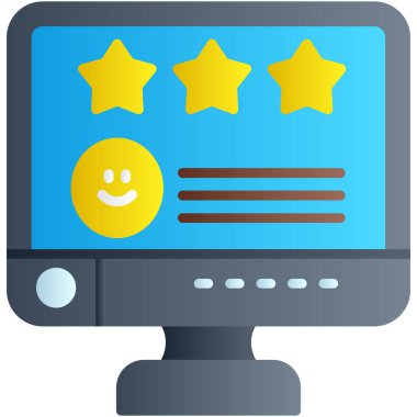 Düz biçimli müşteri geribildirim simgesi