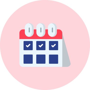 Takvim simgesi, basit vektör tasarımı