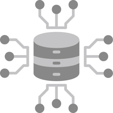 Veri veritabanı sunucu simgesi ana hat biçiminde