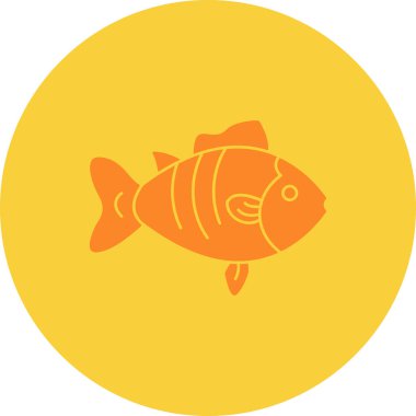 Balık. Web simgesi basit illüstrasyon