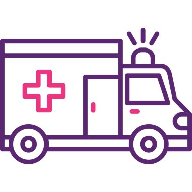 ambulans simgesi vektör illüstrasyonu