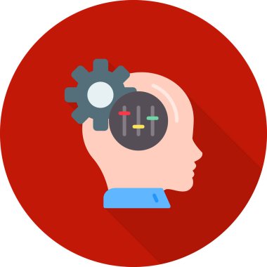 Beyin. Web simgesi basit illüstrasyon