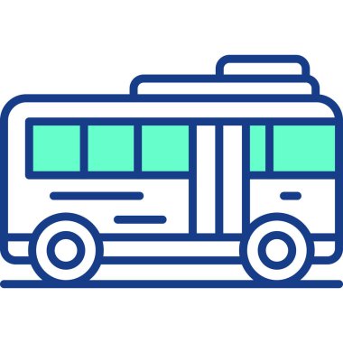 Otobüs. Web simgesi basit illüstrasyon